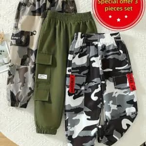 ensemblede3pantalonscargopourgarcon