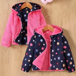 doudounedhiveracapuchepourfilleimprimefloraletdoublurepolaire