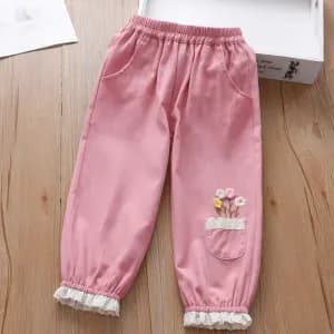 pantaloncourtbrodeafleurspourfilles