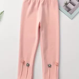 leggingsslimpourfillescollectionprintempsautomneornesdeperlesetdefleur