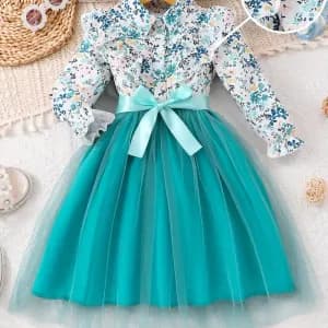 robeprincesseelegantepourfillecoupetrapeze