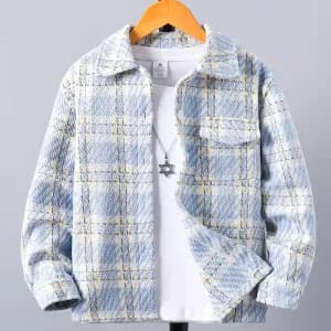 vestedautomneacarreauxtendancepourfillesmancheslongues