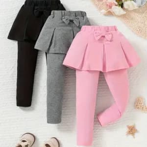 lotde3culottesanoeudpapillonpourfillesenmaillepolyesterlegerementexten