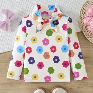 tshirtamancheslonguespourfilleimprimefloral