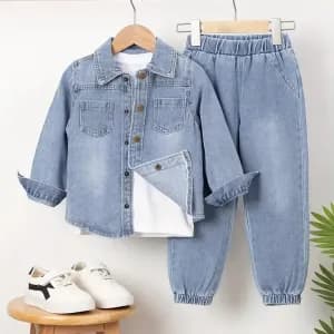 ensemble2piecespourenfanttenuedecontracteeenfauxdenim