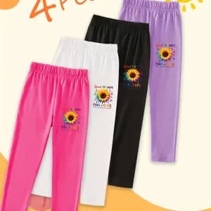 ensemble4piecespourfillespantalonslimaimprimetournesoletmessagesinspir