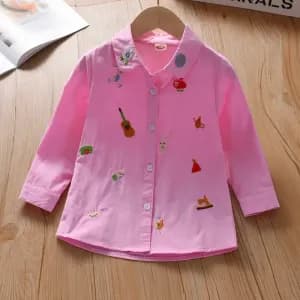 blouselegereamancheslonguespourfillechemisedecontracteerose