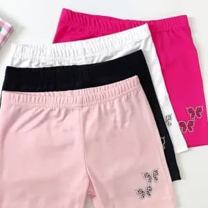 lotde4shortspourfillesamotifpapillonetstrass