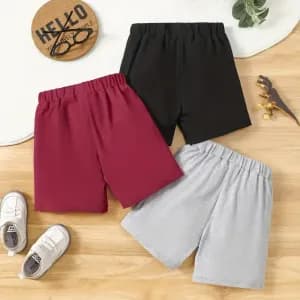 shortgarconatailleelastiqueetnoeuddecoratifmulticolore